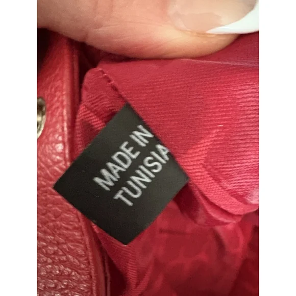 Furla VTG Y2K Cherry Red Leather Tote Bag Mob Wife Luxury EUC Early 2000s Chic - Picture 10 of 13